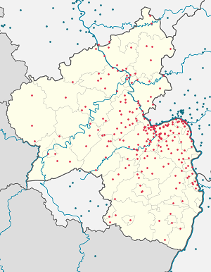 A(z) Landkreis Mainz-Bingen térképe címkékkel minden támogató számára