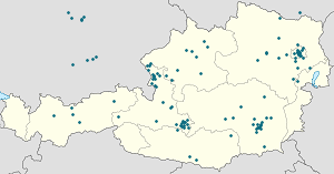 Kaart van Salzburg met markeringen voor elke ondertekenaar