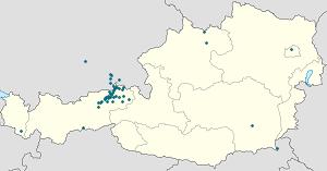 Karta över Kufstein med taggar för varje stödjare