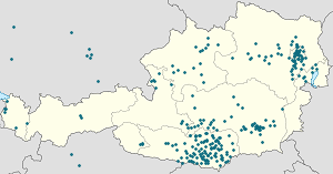 Karte von Bezirk Sankt Veit an der Glan mit Markierungen für die einzelnen Unterstützenden