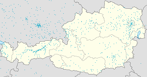 Mapa města Tyrolsko se značkami pro každého podporovatele 