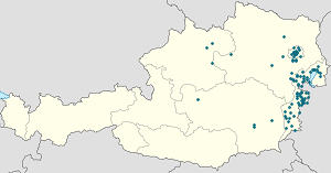 Karte von Burgenland mit Markierungen für die einzelnen Unterstützenden