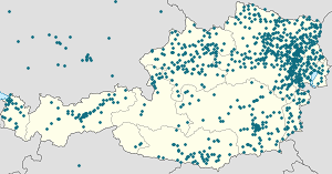 Karta över Wien med taggar för varje stödjare