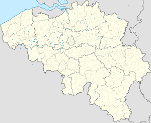 Mapa mesta Belgicko so značkami pre jednotlivých podporovateľov