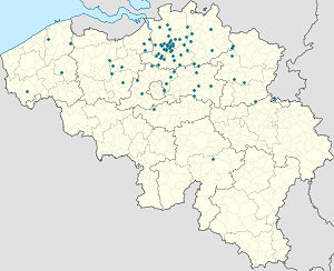 Karta över Flandern med taggar för varje stödjare