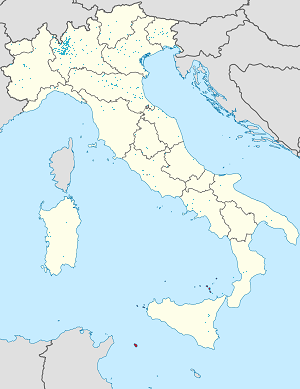 A(z) Olaszország térképe címkékkel minden támogató számára