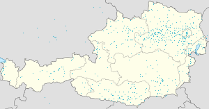Mapa de Áustria com marcações de cada apoiante