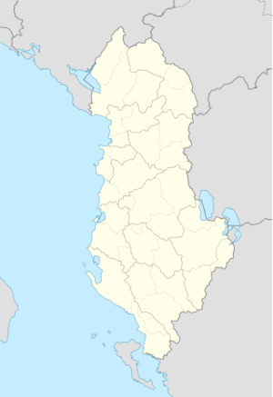 Mapa Albania z oznaczeniami poszczególnych kibiców