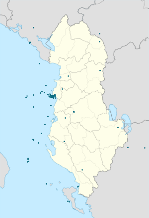 Map of Albania with markings for the individual supporters