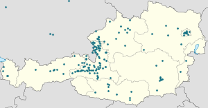 Zemljevid Salzburg z oznakami za vsakega navijača