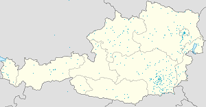Mapa mesta Graz so značkami pre jednotlivých podporovateľov