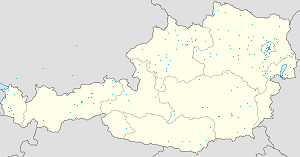 Mapa mesta Rakúsko so značkami pre jednotlivých podporovateľov