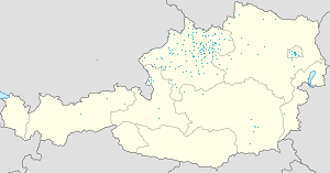 Mapa de Alta Áustria com marcações de cada apoiante