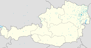 Mapa de Baixa Áustria com marcações de cada apoiante