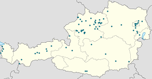 Harta lui Austria cu marcatori pentru fiecare suporter
