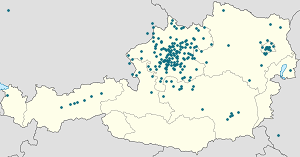 Carte de Scharnstein avec des marqueurs pour chaque supporter