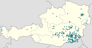 Map of Austria with markings for the individual supporters