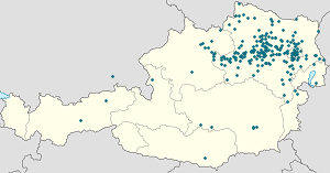 Map of St. Pölten with markings for the individual supporters