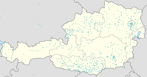 Kort over Klagenfurt med tags til hver supporter 