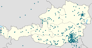Map of Ehrenhausen an der Weinstraße with markings for the individual supporters