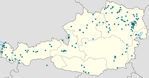 Harta zonei Austria cu markeri pentru fiecare susținător