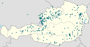 Karte von Österreich mit Markierungen für die einzelnen Unterstützenden