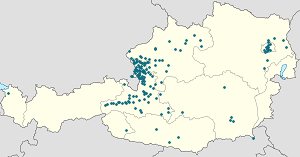 Map of Salzburg (federal state) with markings for the individual supporters