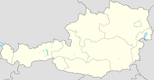 Mapa mesta Schwaz so značkami pre jednotlivých podporovateľov