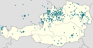 Map of Linz with markings for the individual supporters