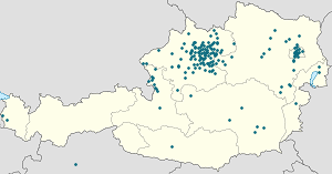 Karte von Oberösterreich mit Markierungen für die einzelnen Unterstützenden