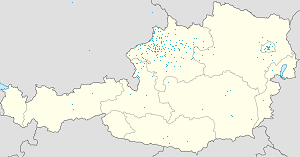 Mapa de Alta Austria con etiquetas para cada partidario.