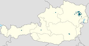 Mapa města Döbling se značkami pro každého podporovatele 