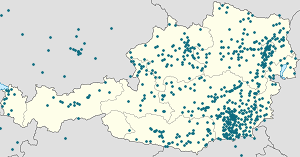 각 지지자를 나타내는 마커가 있는 Stainz 지도
