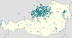 Χάρτης του Άνω Αυστρία με ετικέτες για κάθε υποστηρικτή 