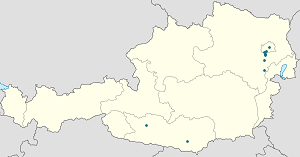 Karte von Bezirk Mödling mit Markierungen für die einzelnen Unterstützenden