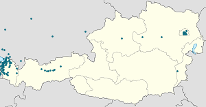 Map of Vorarlberg with markings for the individual supporters