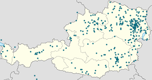 Karte von Österreich mit Markierungen für die einzelnen Unterstützenden