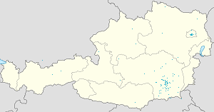 Mapa města Štýrský Hradec se značkami pro každého podporovatele 
