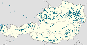 Map of Austria with markings for the individual supporters