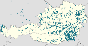 Map of Styria with markings for the individual supporters