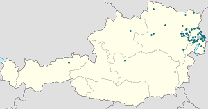 Map of Hainburg an der Donau with markings for the individual supporters