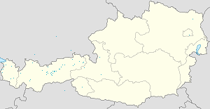 Map of Innsbruck with markings for the individual supporters