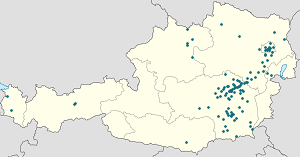 Map of Bruck-Mürzzuschlag District with markings for the individual supporters