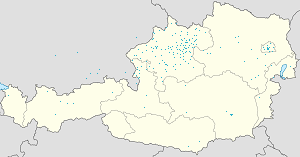 Harta lui Austria Superioară cu marcatori pentru fiecare suporter