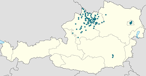 Map of Linz with markings for the individual supporters