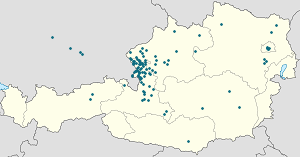 Map of Salzburg with markings for the individual supporters