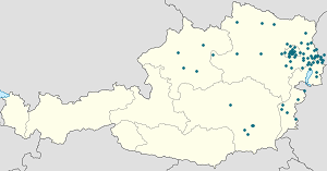 Karta mjesta Gemeinde Hainburg an der Donau s oznakama za svakog pristalicu