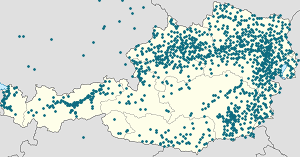 Map of Austria with markings for the individual supporters