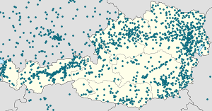 Karte von Österreich mit Markierungen für die einzelnen Unterstützenden