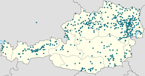 Map of Austria with markings for the individual supporters